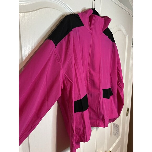 NEW Isabella Full Zip Activewear Jacket Pink Black Long Sleeve XL Zip Pockets - Picture 3 of 16